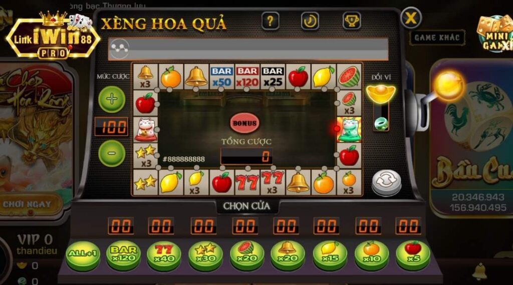 Xèng hoa quả 1 trong top 5 mini game đang hot trên iWin